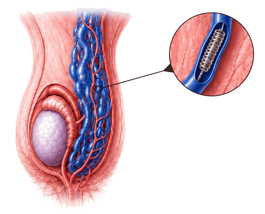 Interventional Embolization for Varicocele (Scrotum)